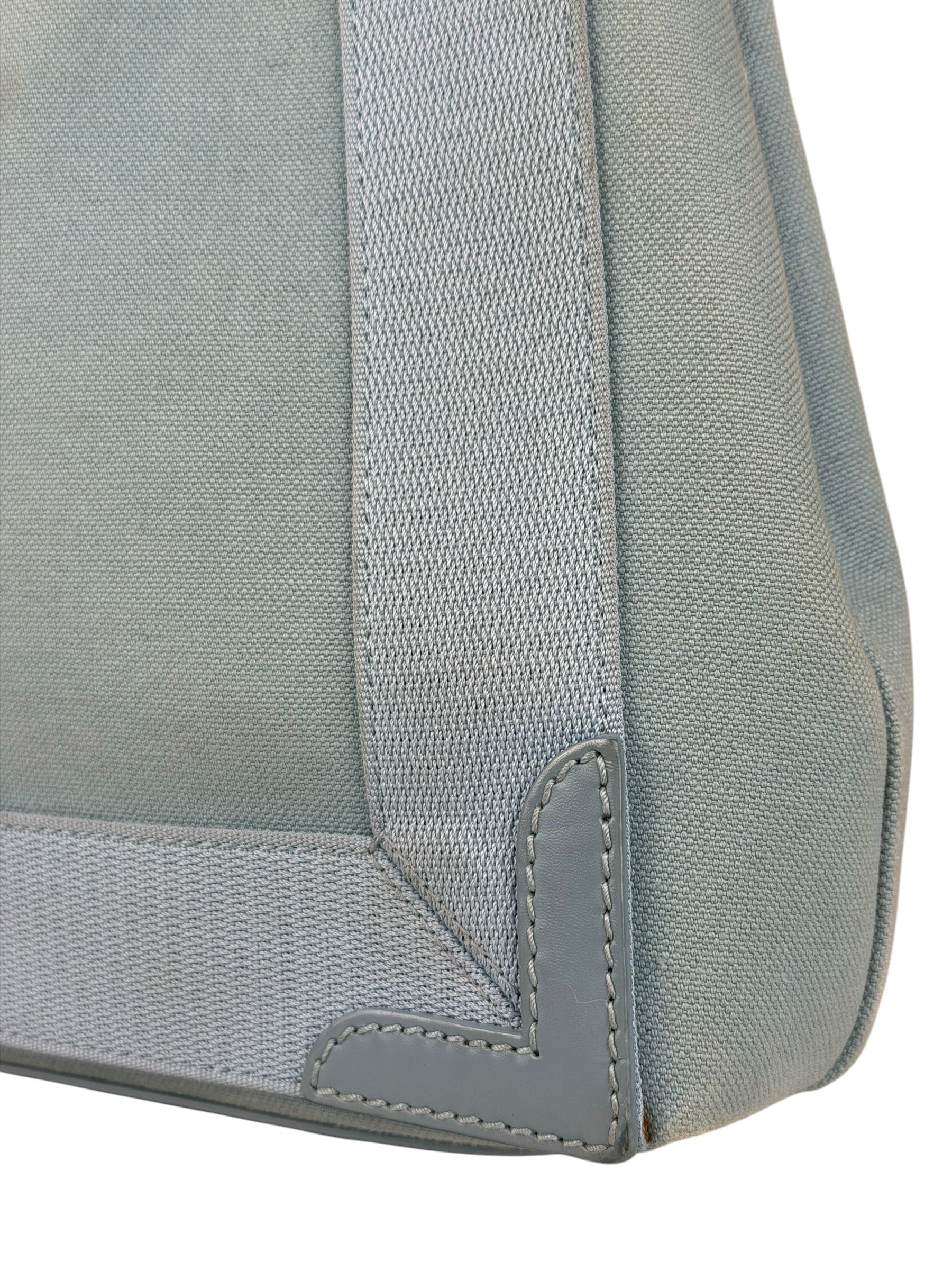 Balenciaga Light Blue Leather Trim Cabas XS Tote Bag