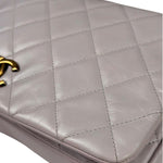 Chanel Light Lilac Calfskin Leather Quilted Flap Chain Bag