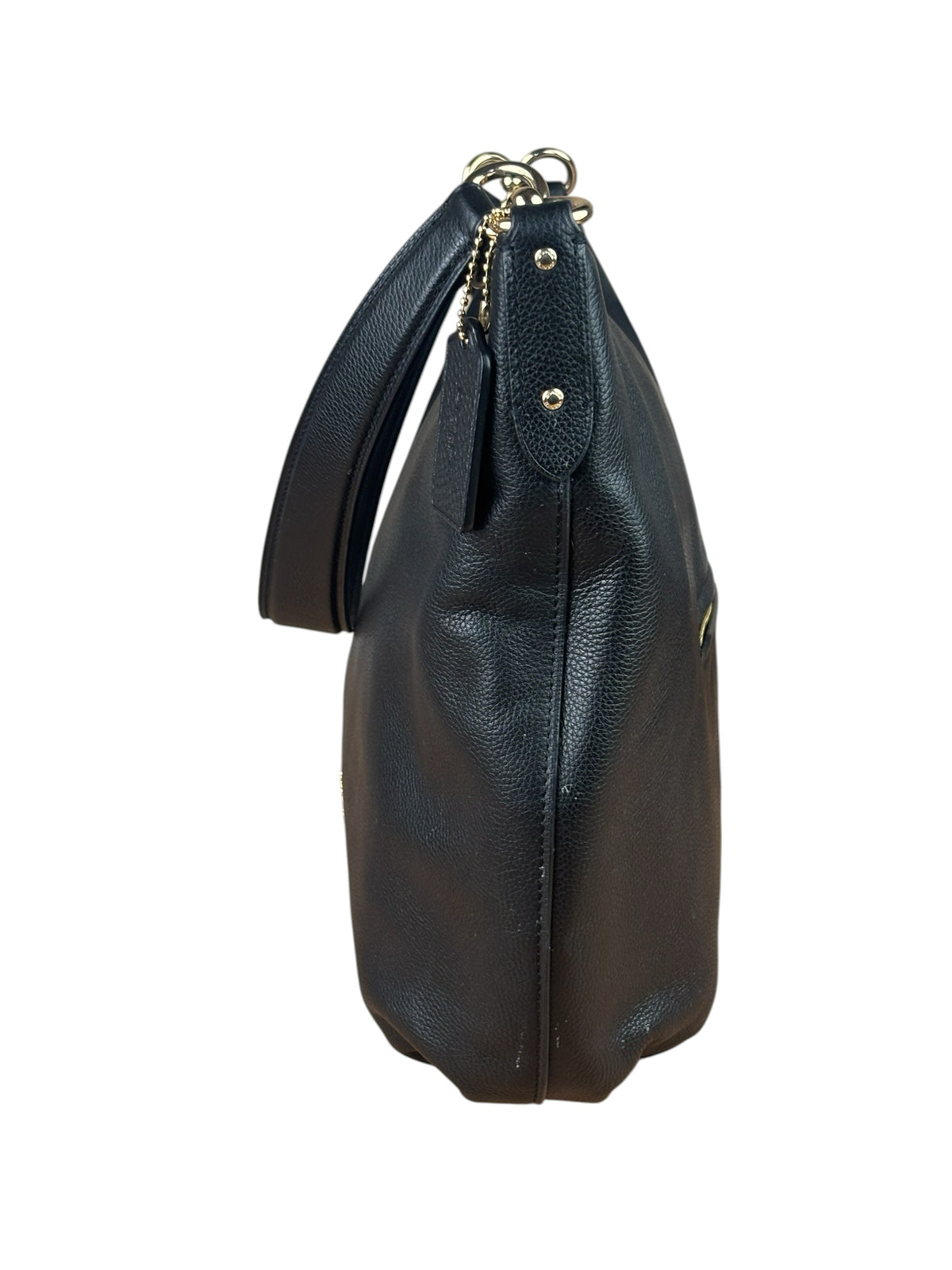 Coach Black Pebbled Leather Laurel Hobo Bag