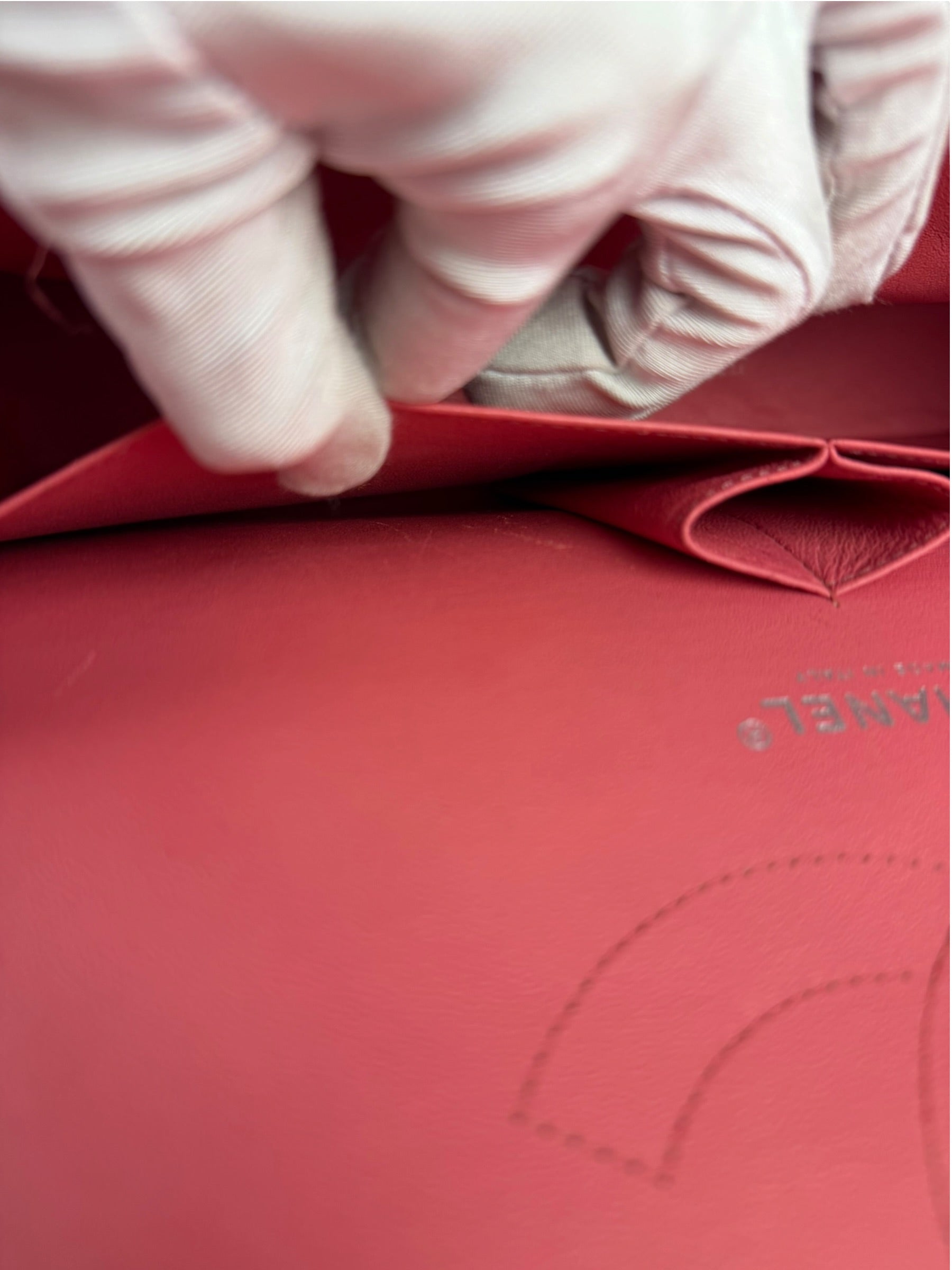 Chanel Pink Patent Leather Double Flap Bag 2012