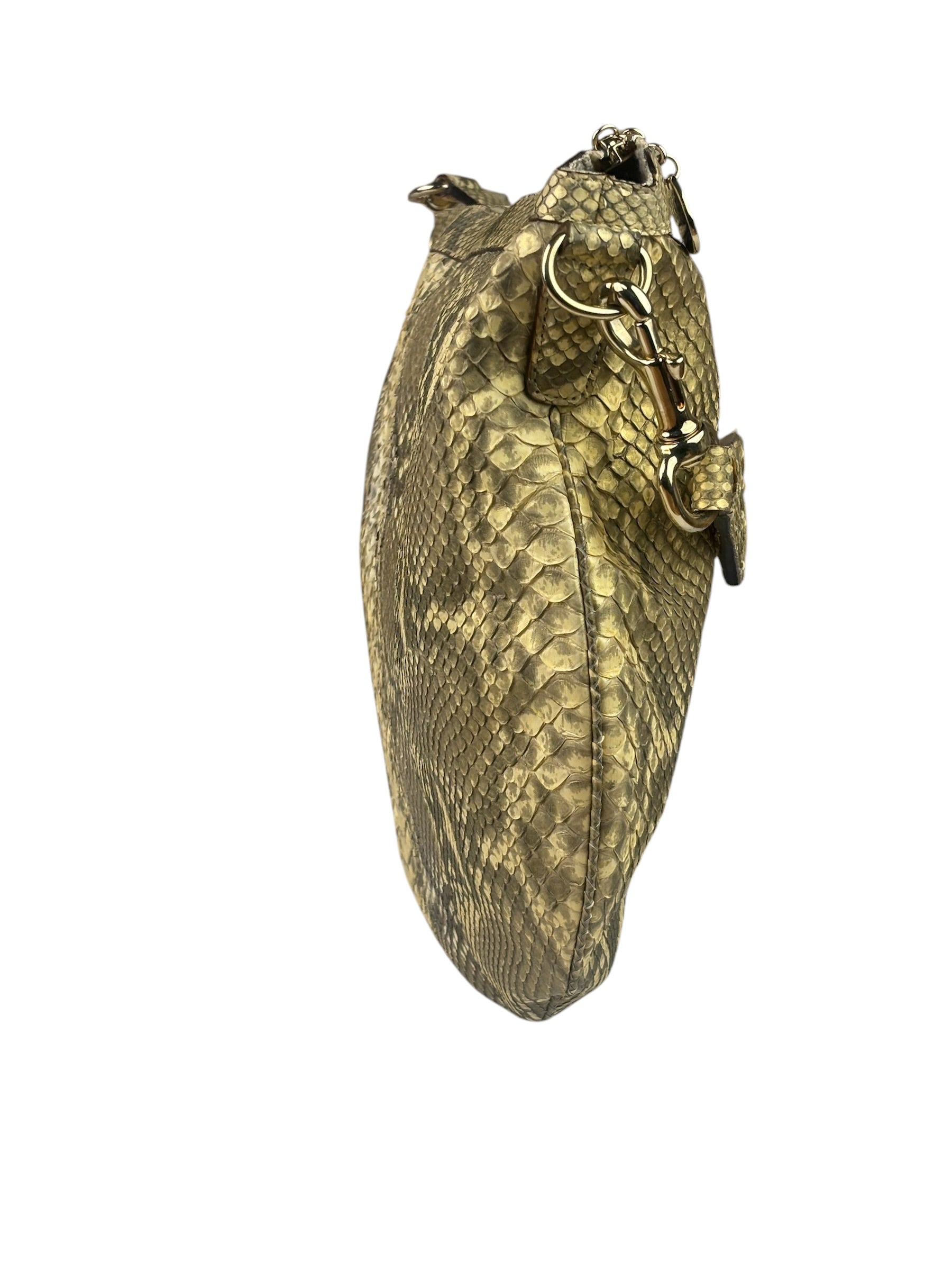 Gucci Light Sand Tones Python Hobo Bag