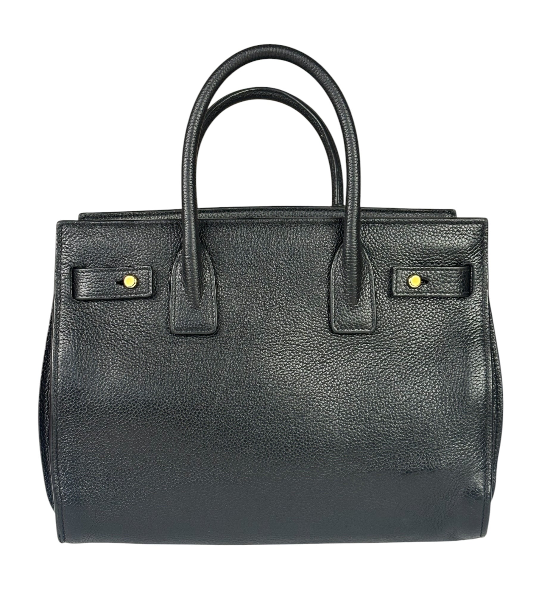 Yves Saint Laurent Black Grained Leather Sac De Jour Two-Way Bag