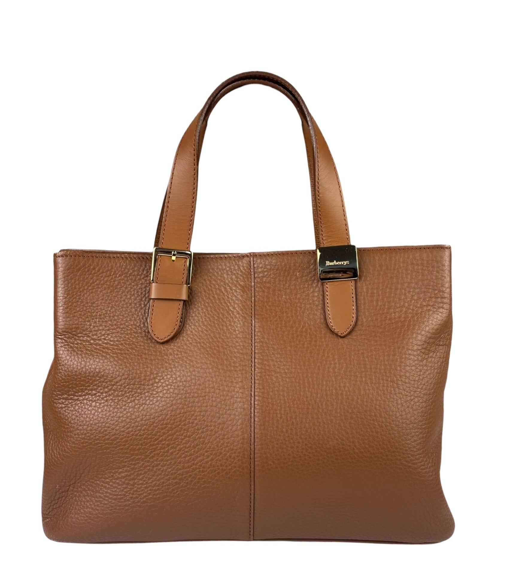 Burberry Vintage Tan Brown Leather Chestnut Shoulder Bag
