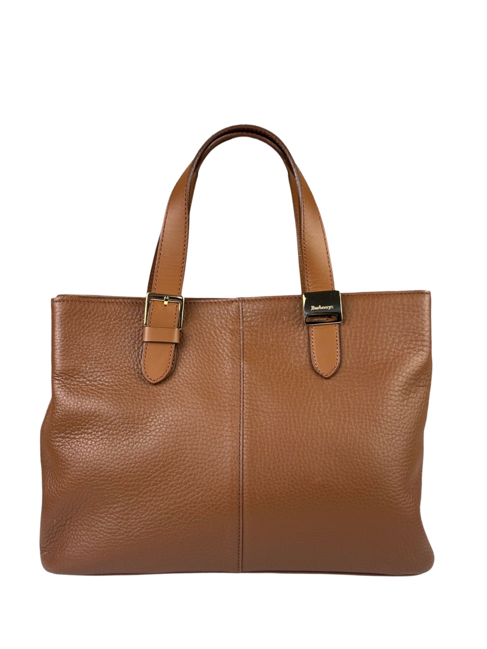 Burberry Vintage Tan Brown Leather Chestnut Shoulder Bag