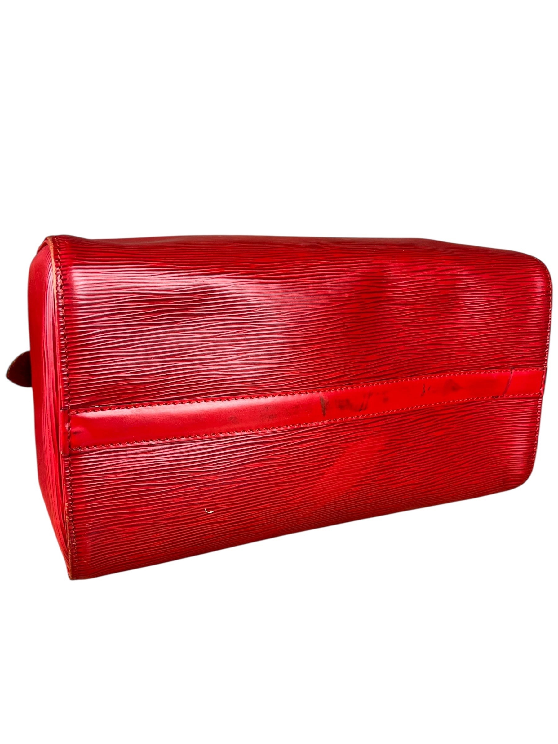 Louis Vuitton Red Epi Speedy 35