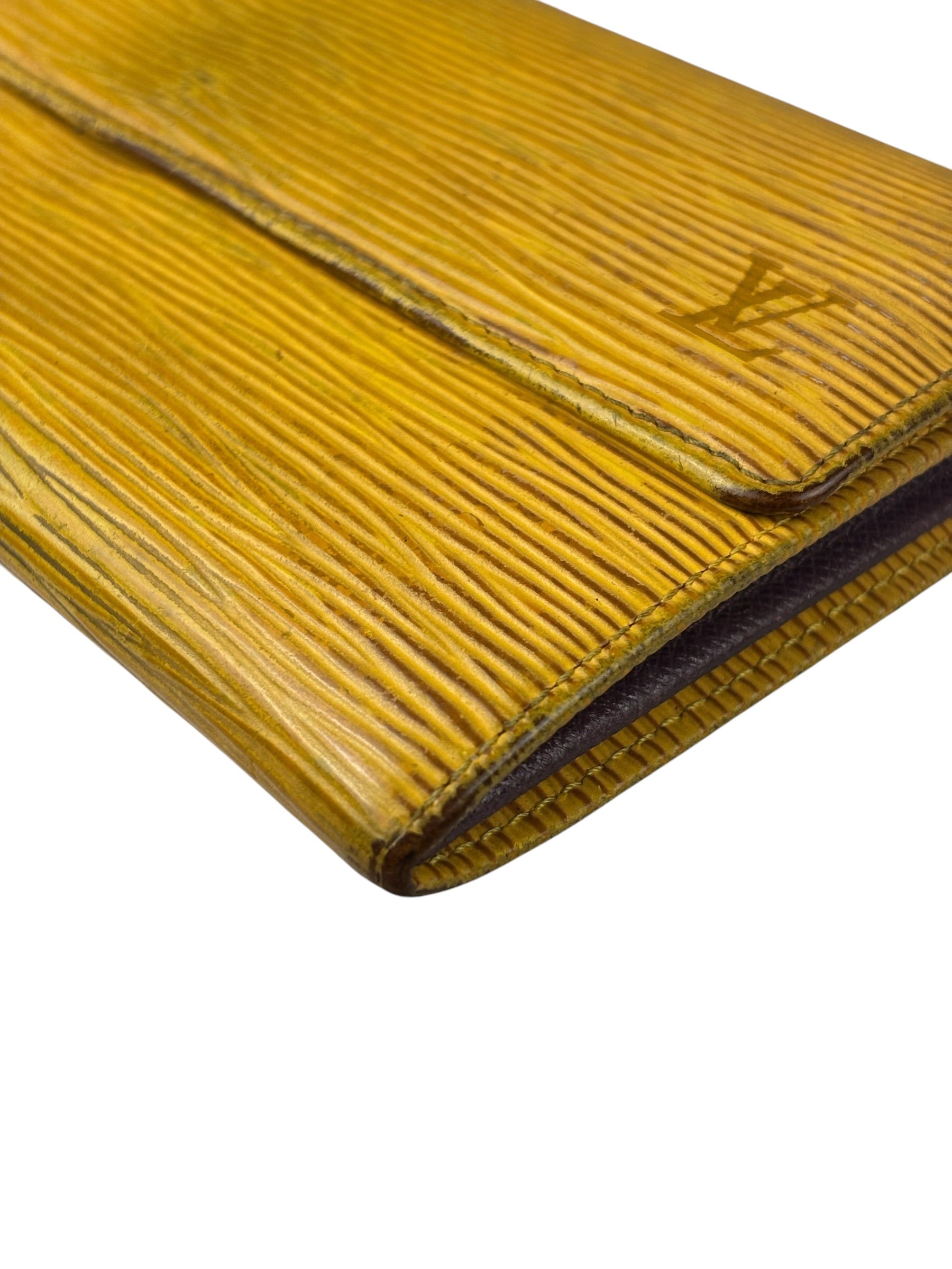 Louis Vuitton Yellow Epi Leather Long Wallet