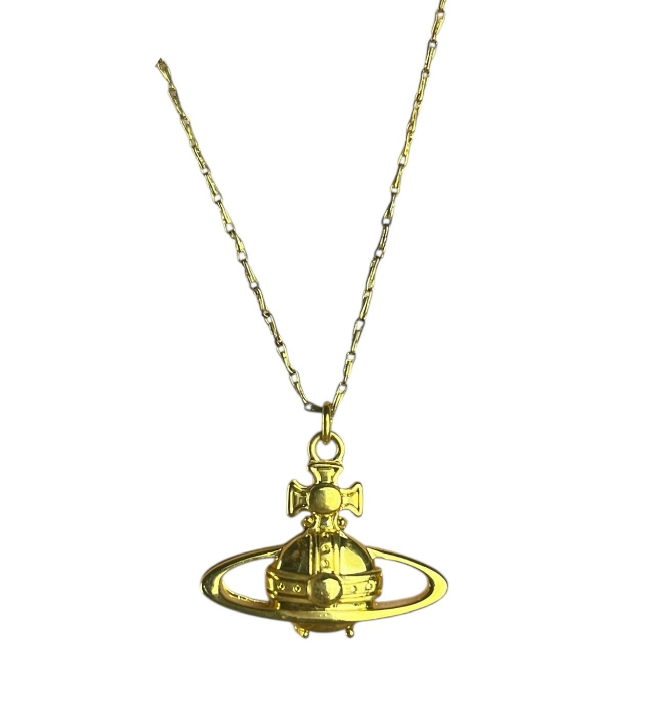 Vivienne Westwood Gold Bas Relief Pendant Necklace