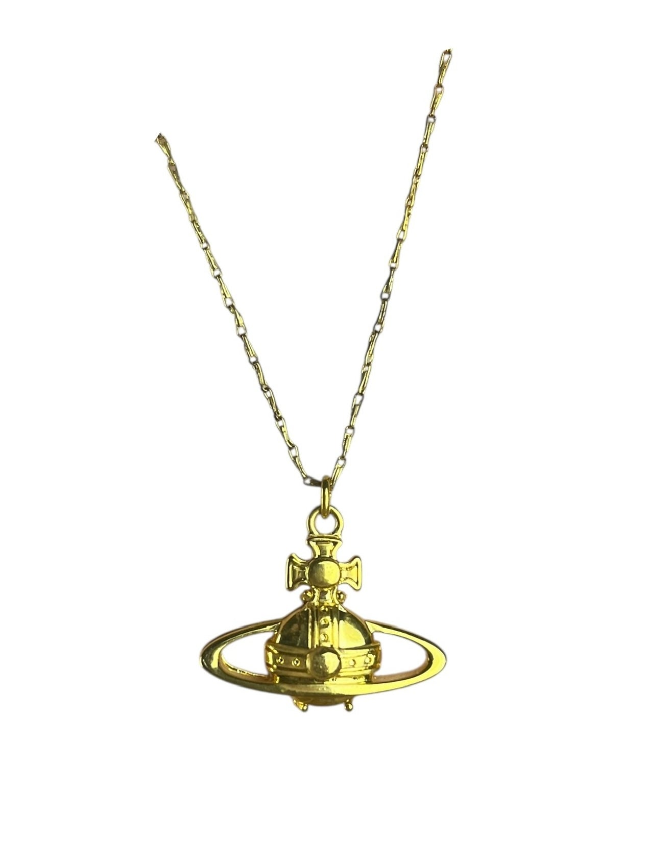 Vivienne Westwood Gold Bas Relief Pendant Necklace