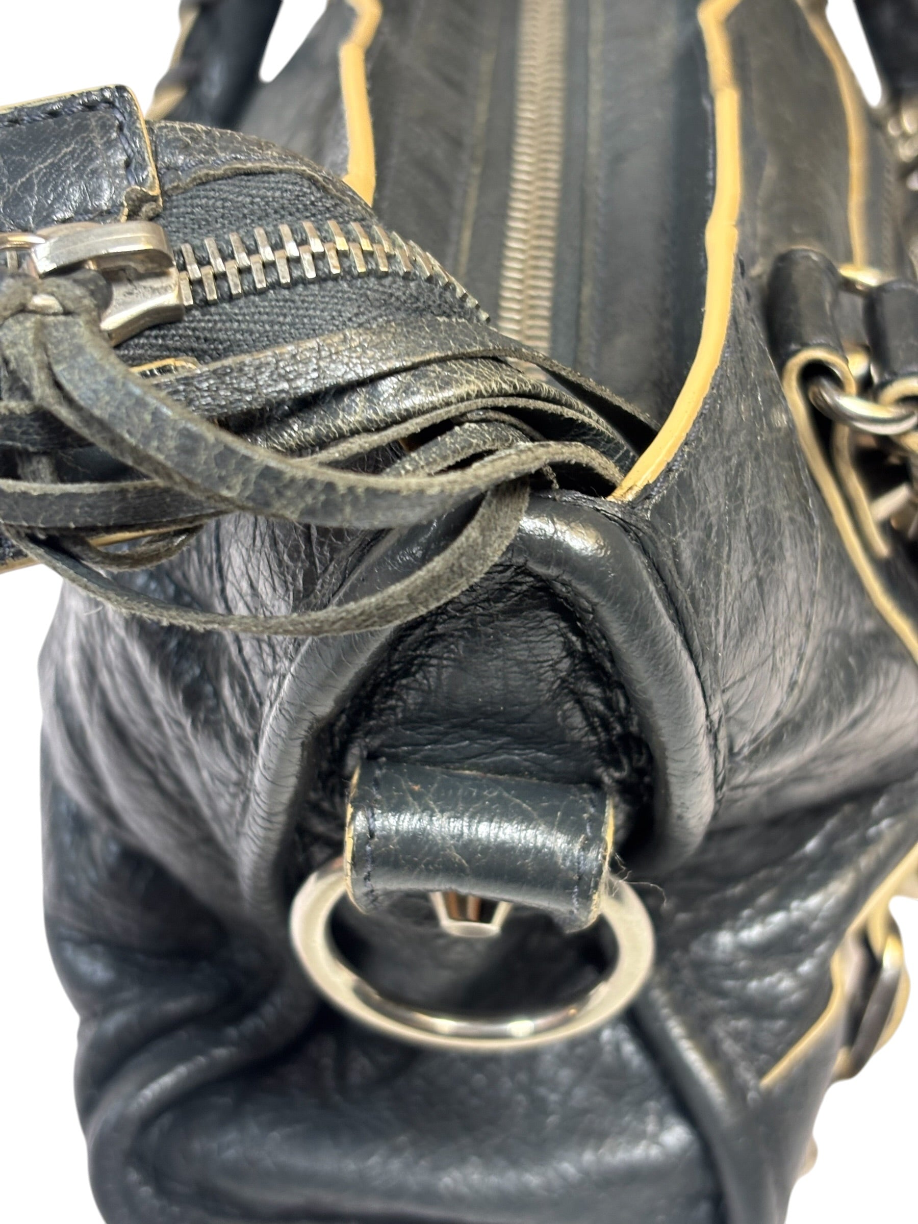 Balenciaga Charcoal Le City Small Two-Way Bag