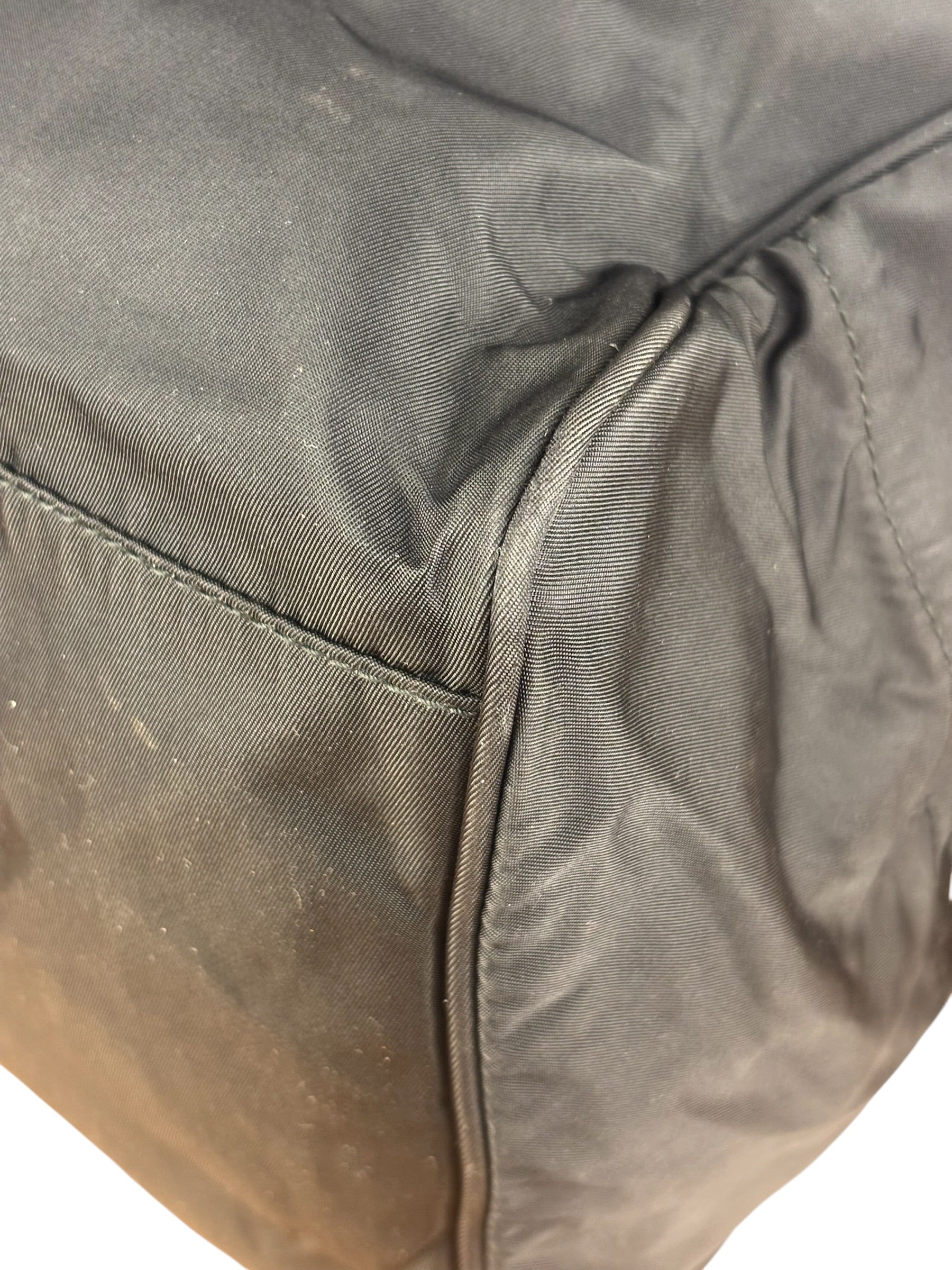 Prada Vintage Black Nylon Bowler Bag