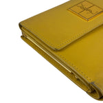 Yves Saint Laurent Yellow Leather Square Compact Wallet