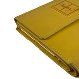 Yves Saint Laurent Yellow Leather Square Compact Wallet