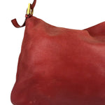 Fendi Red Leather Mamma Baguette Shoulder Bag