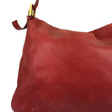 Fendi Red Leather Mamma Baguette Shoulder Bag