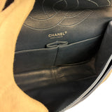 Chanel Blue Patent Quilted Jumbo Classic 2.55 Double Flap Bag 2011