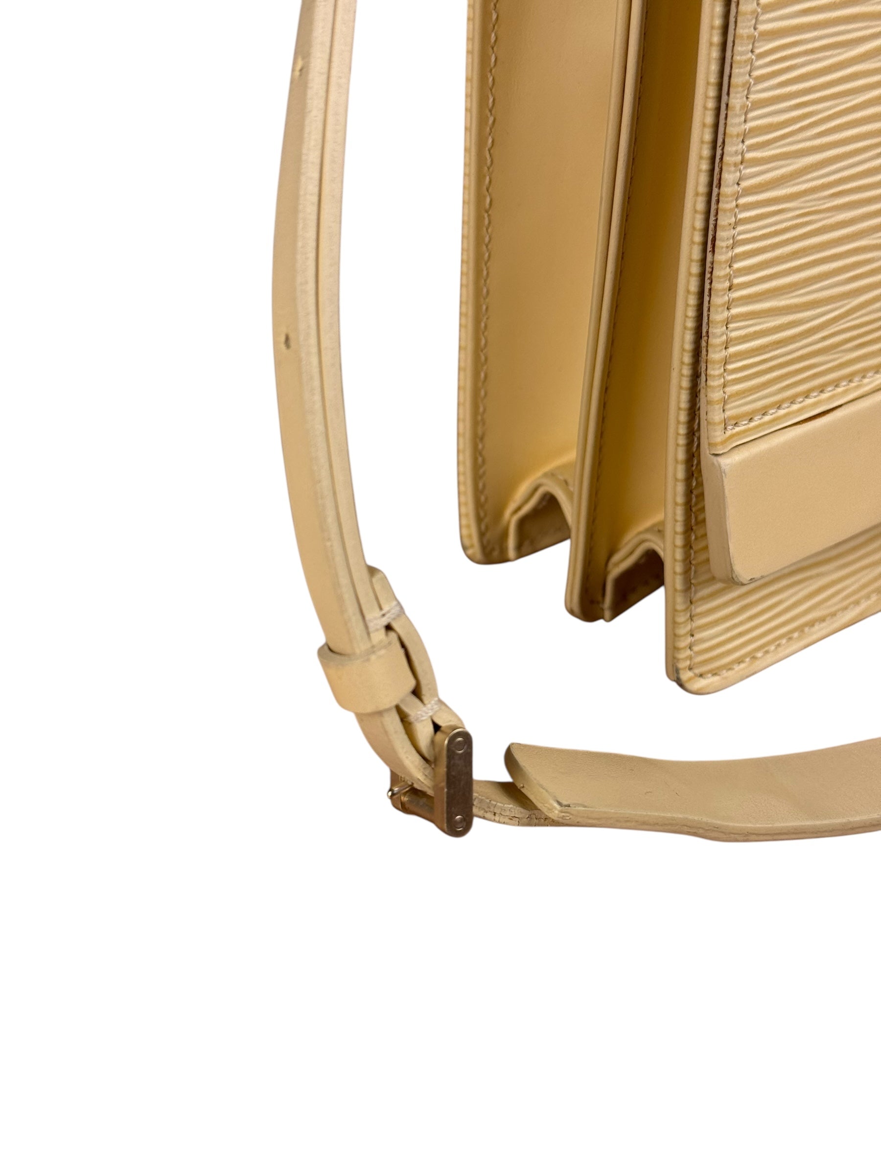 Louis Vuitton Vintage Yellow Epi Biarritz Shoulder Bag