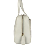 Chanel White CC Lambskin Wild Stitch Handbag 2003