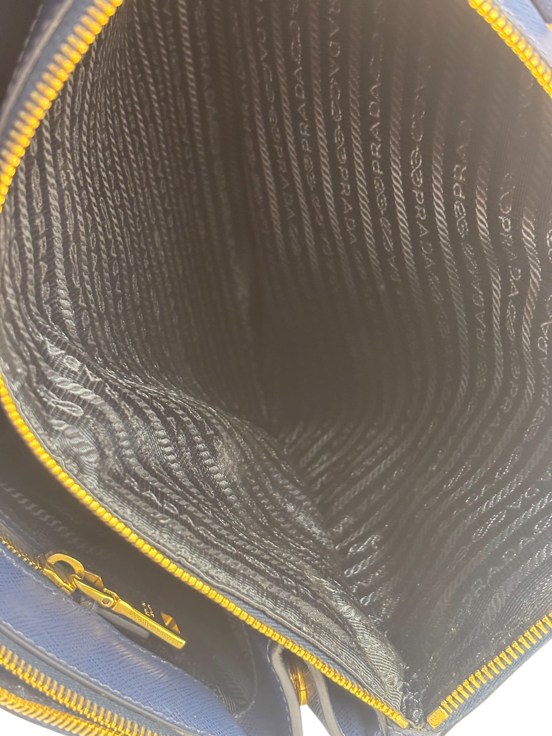 Prada Navy Saffiano Leather Galleria Tote