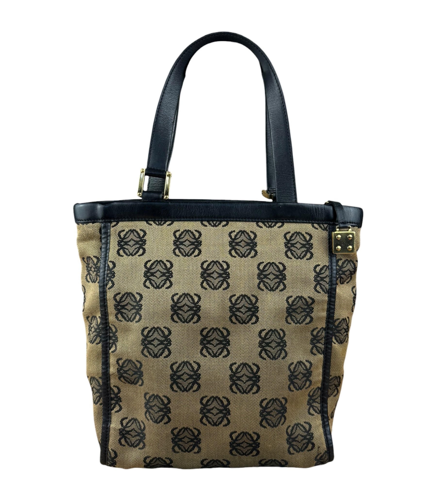 Loewe Vintage Canvas Anagram Zip Tote Bag