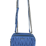 Miu Miu Blue Leather Chain Camera 2Way Shoulder Bag