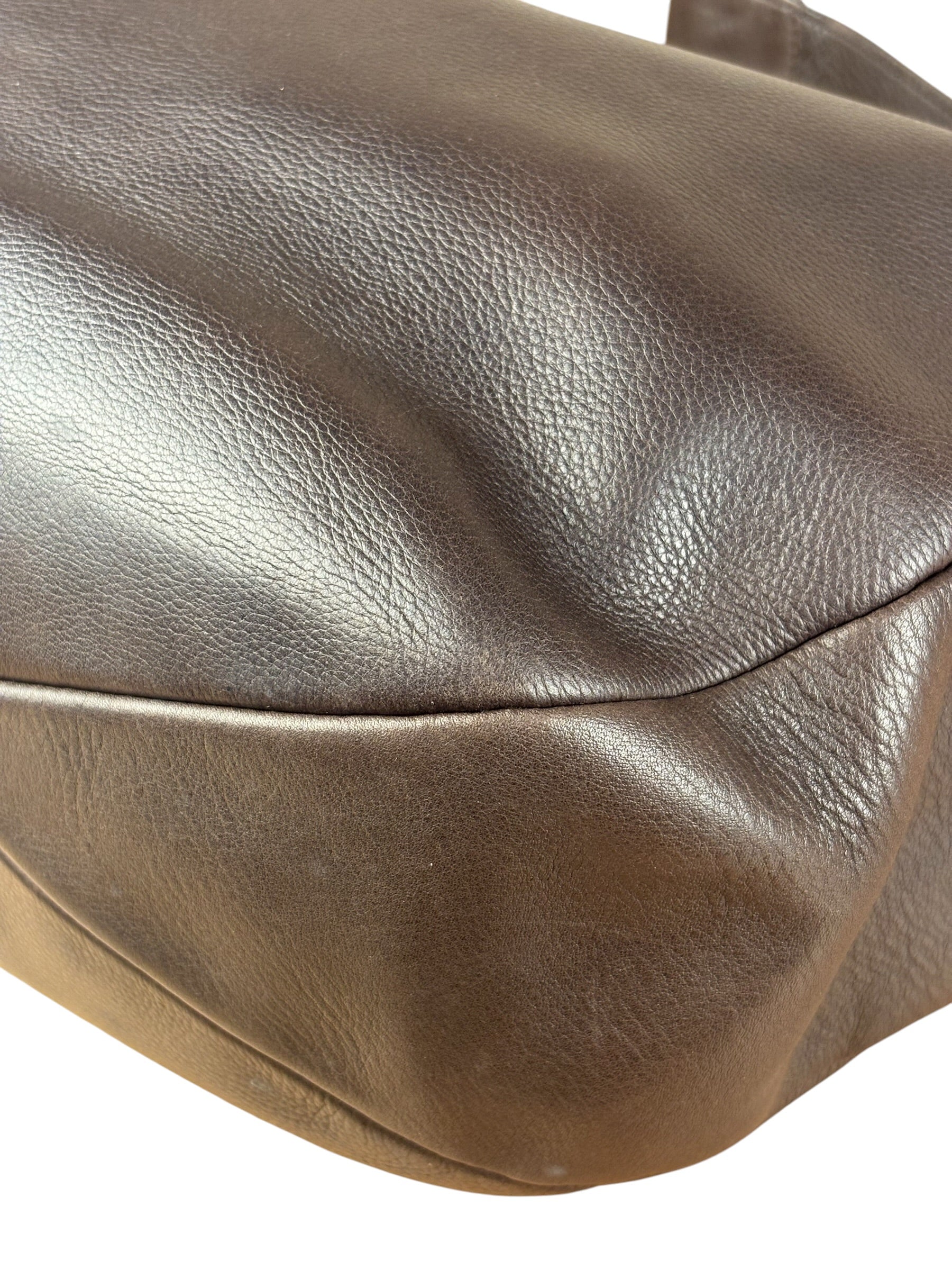 Ferragamo Vintage Brown Leather Hobo Bag