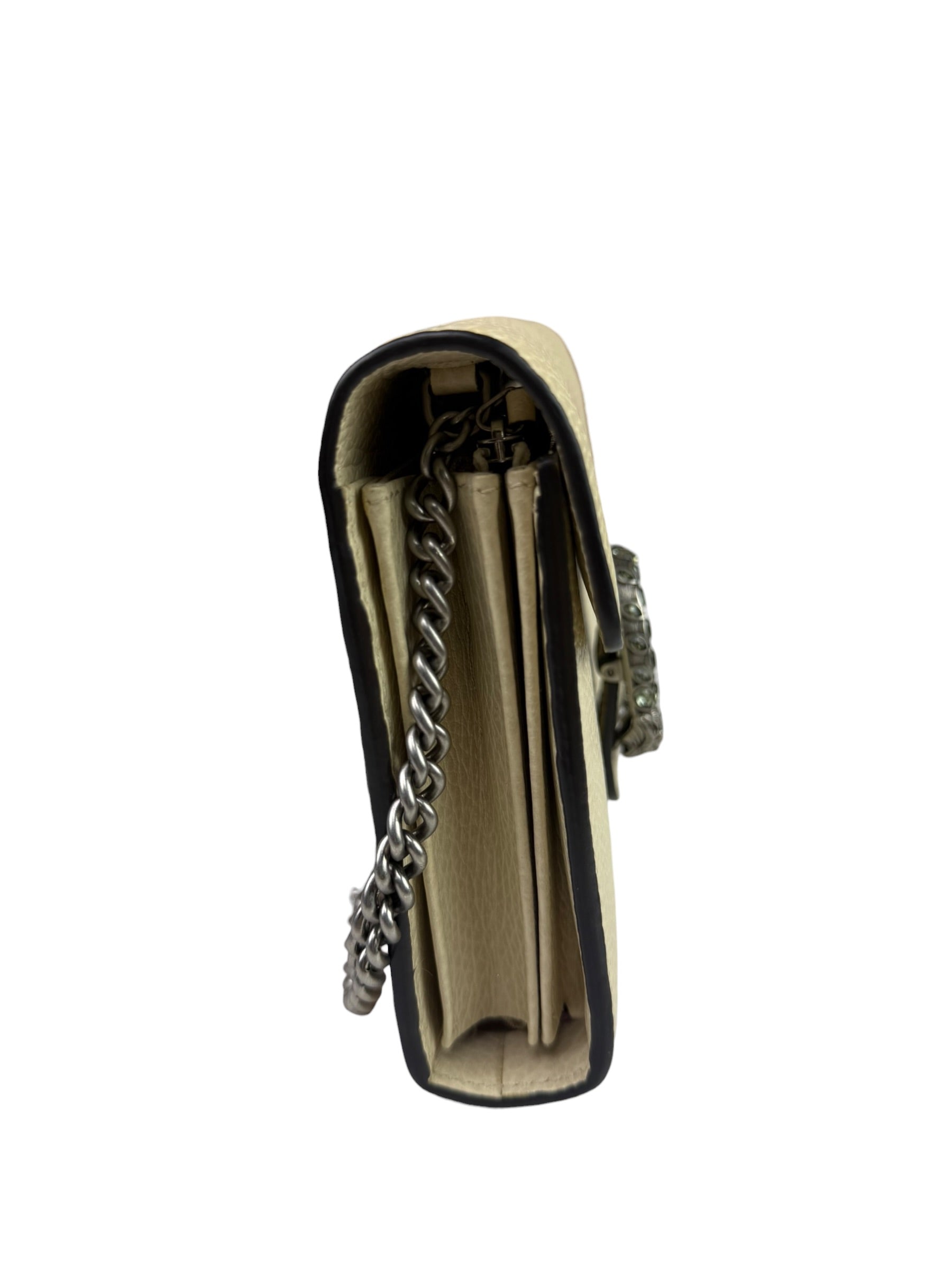 Gucci Beige Leather Dionysus Wallet On Chain