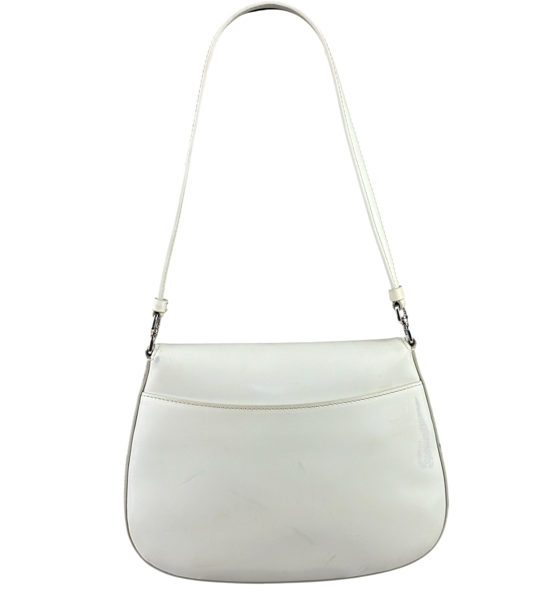 Prada White Cleo Shoulder Bag