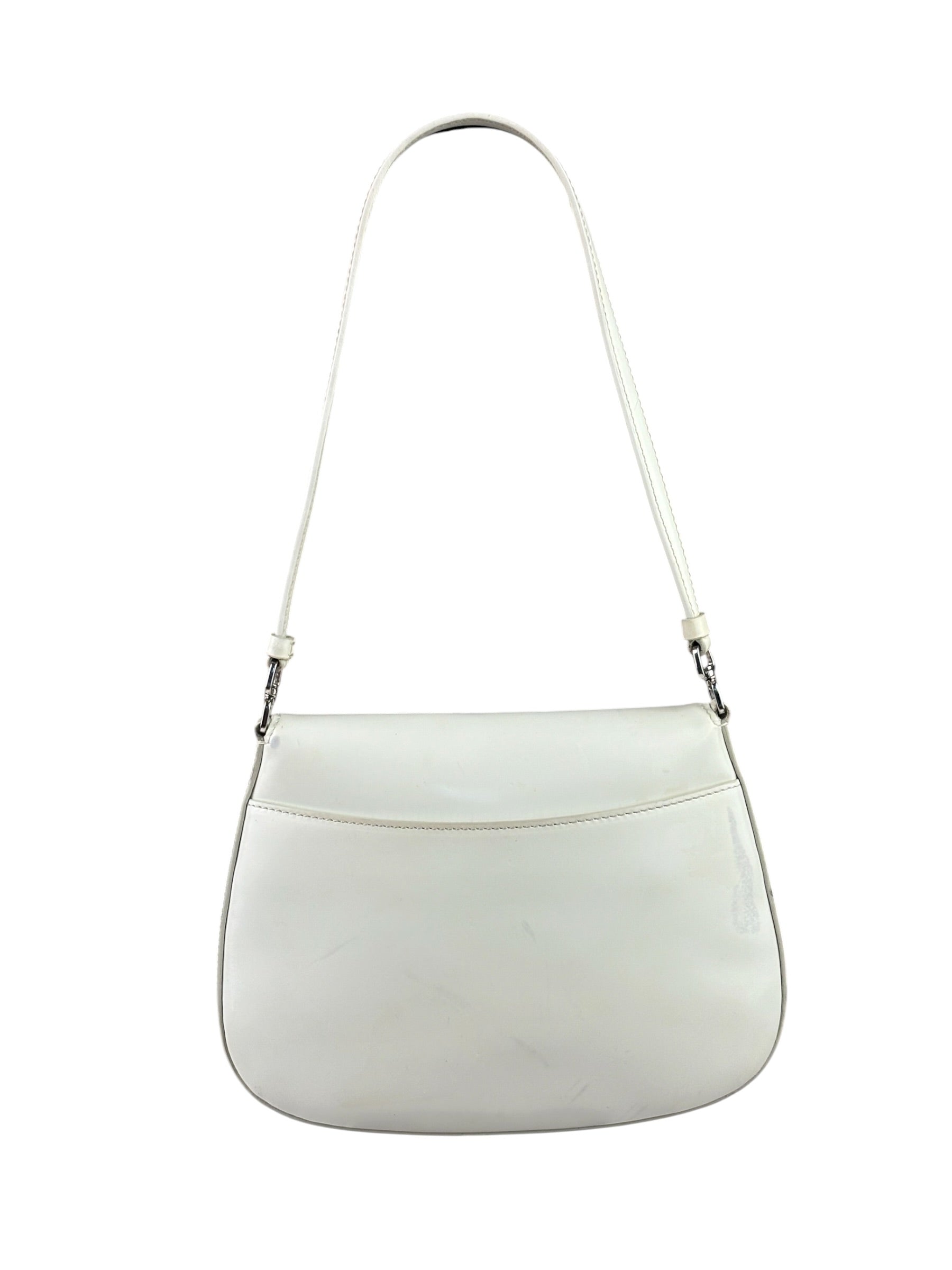 Prada White Cleo Shoulder Bag