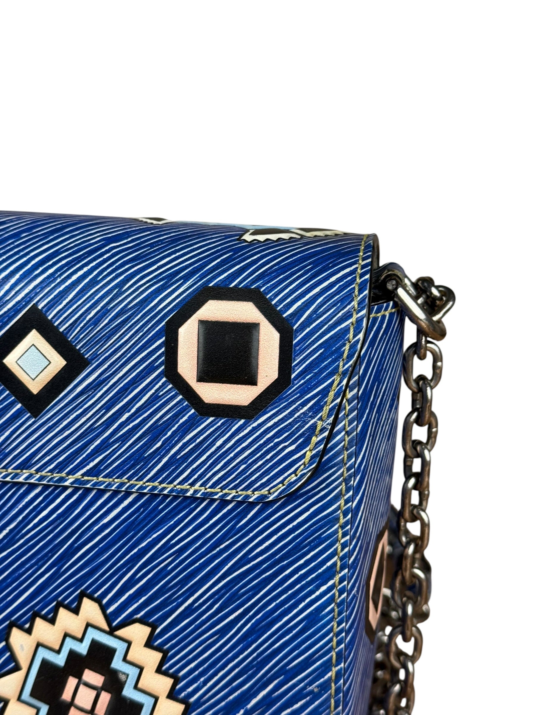 Louis Vuitton Blue Aztec Epi Leather Twist MM Bag
