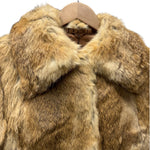 Vintage Brown/Ivory Rabbit Fur Coat