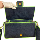 Fendi Denim Baguette NM 2Way Handbag