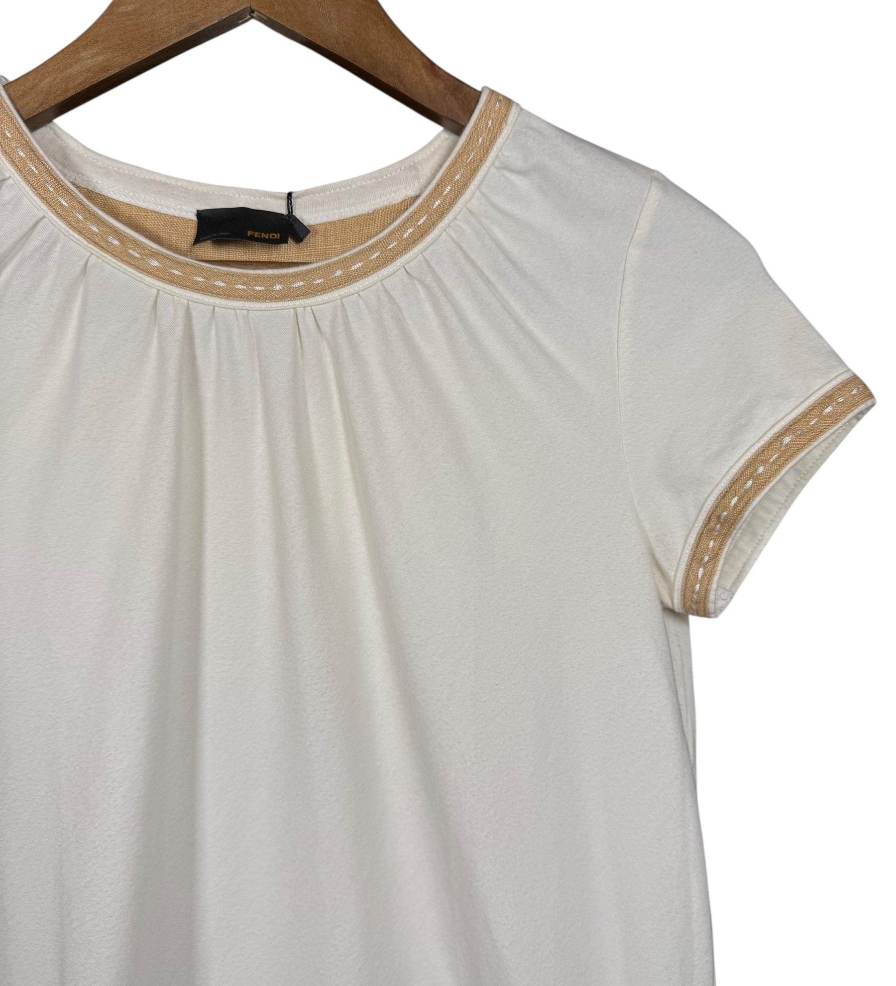 Fendi Embroidered Short Sleeve Top