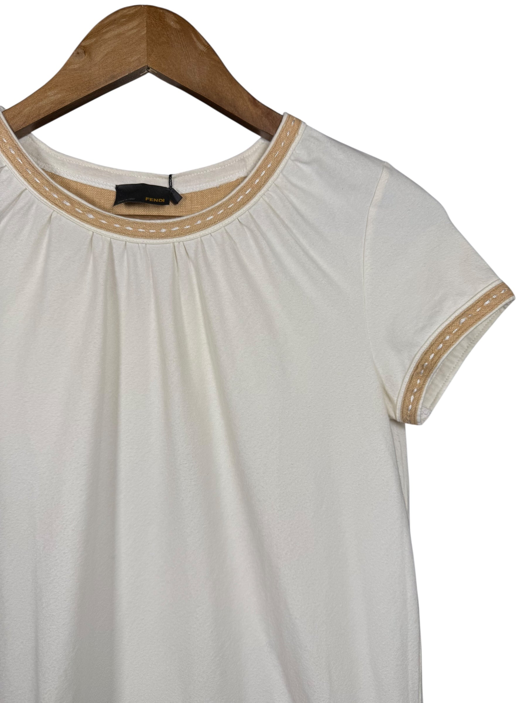 Fendi Embroidered Short Sleeve Top
