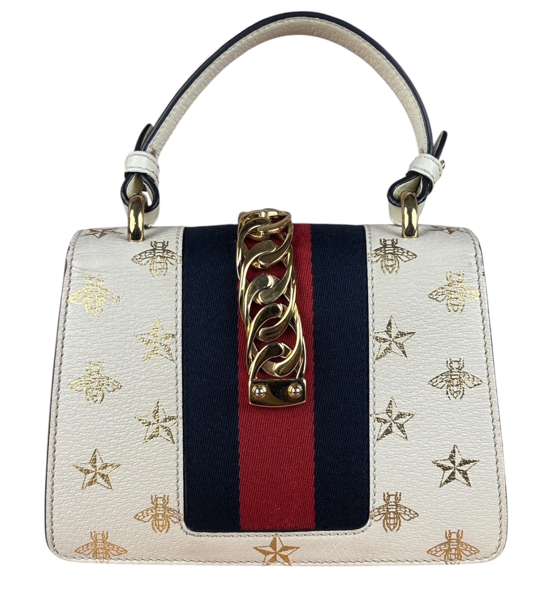 Gucci Sylvie Bee Star Mini Top Hand/Shoulder Bag