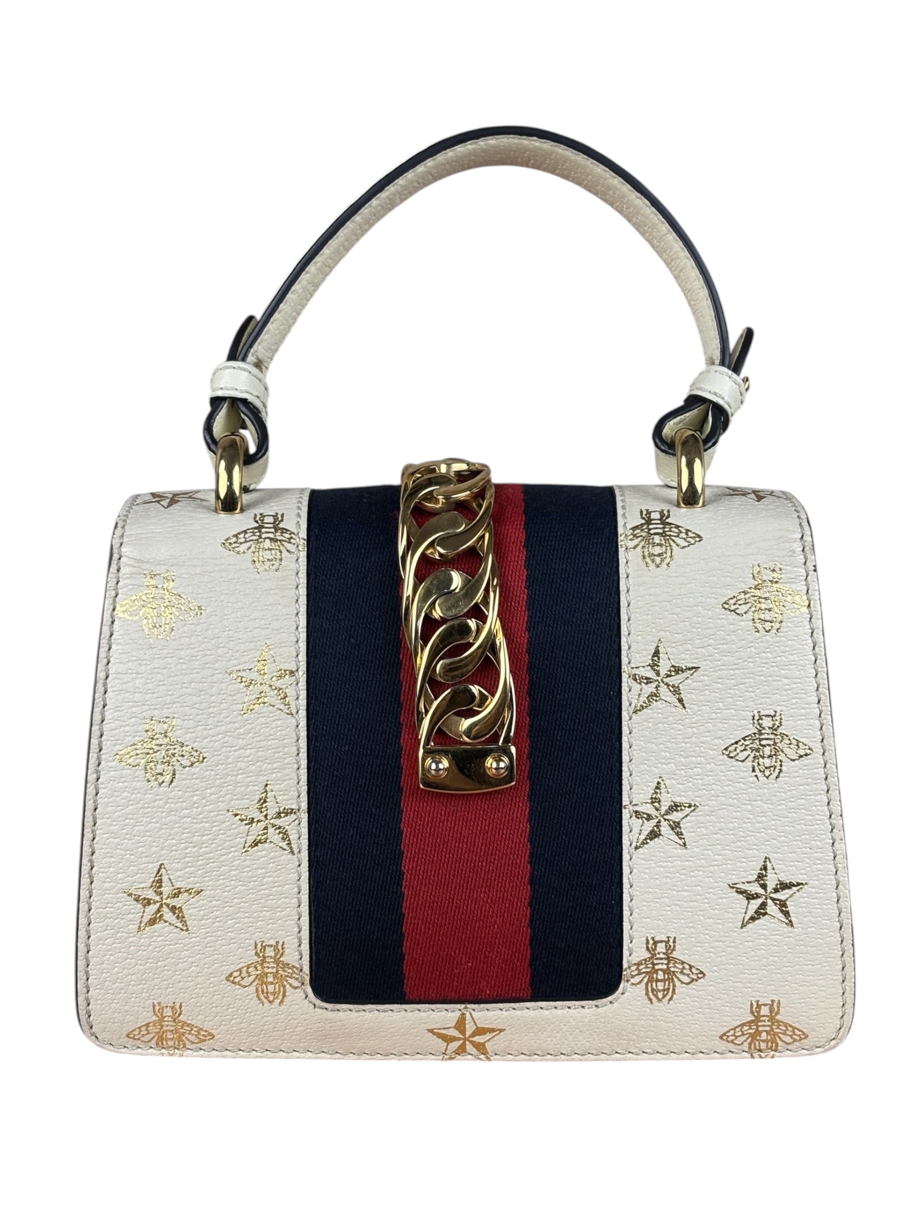 Gucci Sylvie Bee Star Mini Top Hand/Shoulder Bag