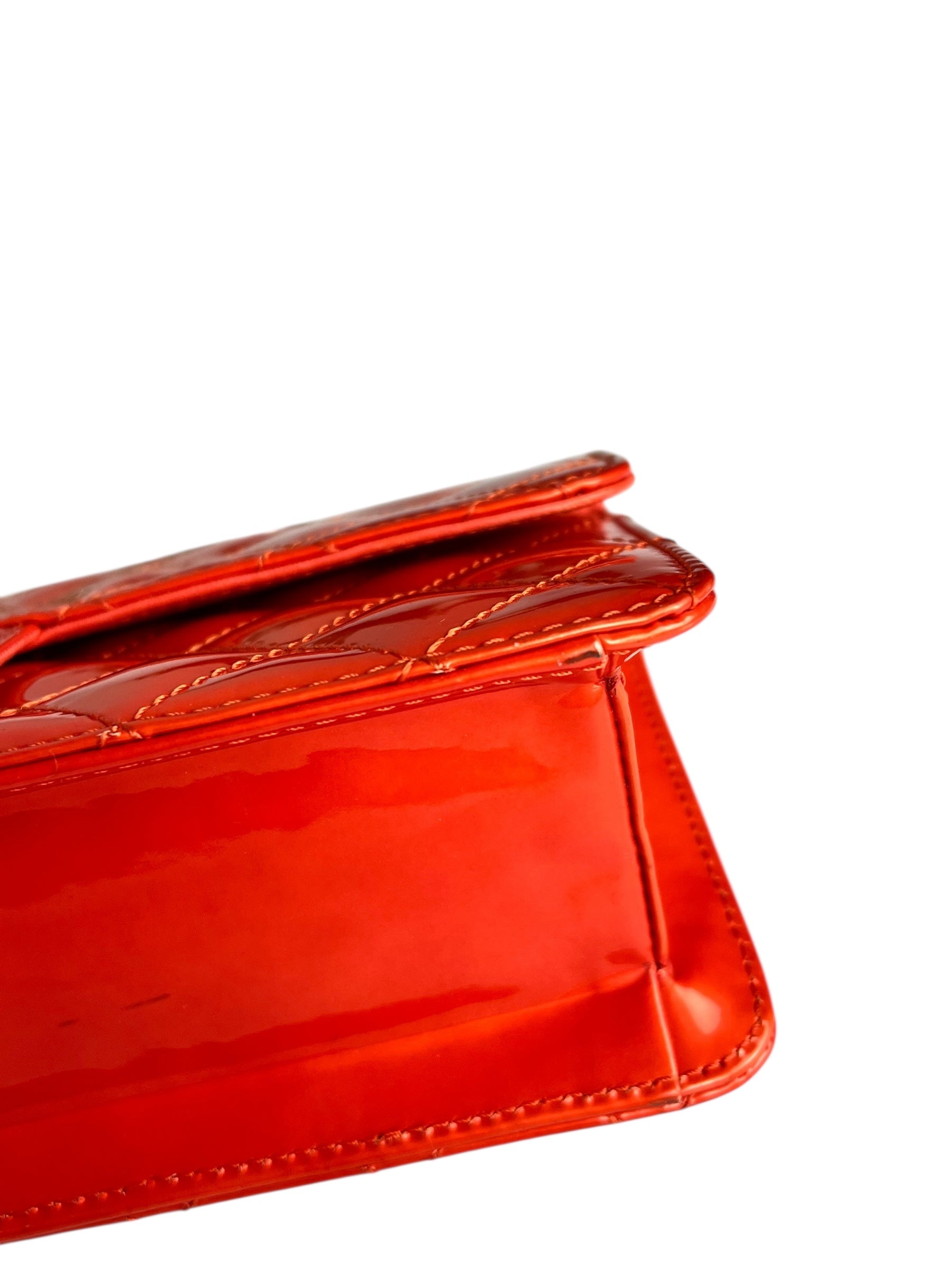 Chanel Red Metallic Evening Star Flap Bag 2008