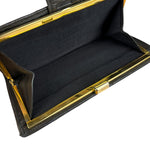 Chanel Vintage Dark Brown Leather Quilted CC Long Wallet