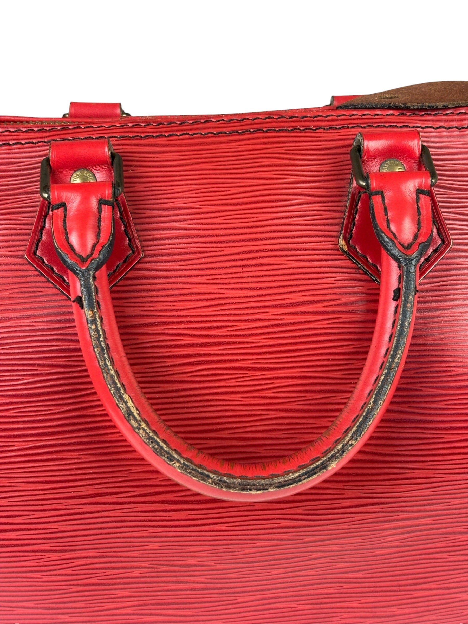 Louis Vuitton Red Epi Leather Speedy 25