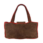 Chanel 1998 Coco Mark Brown Suede Handbag