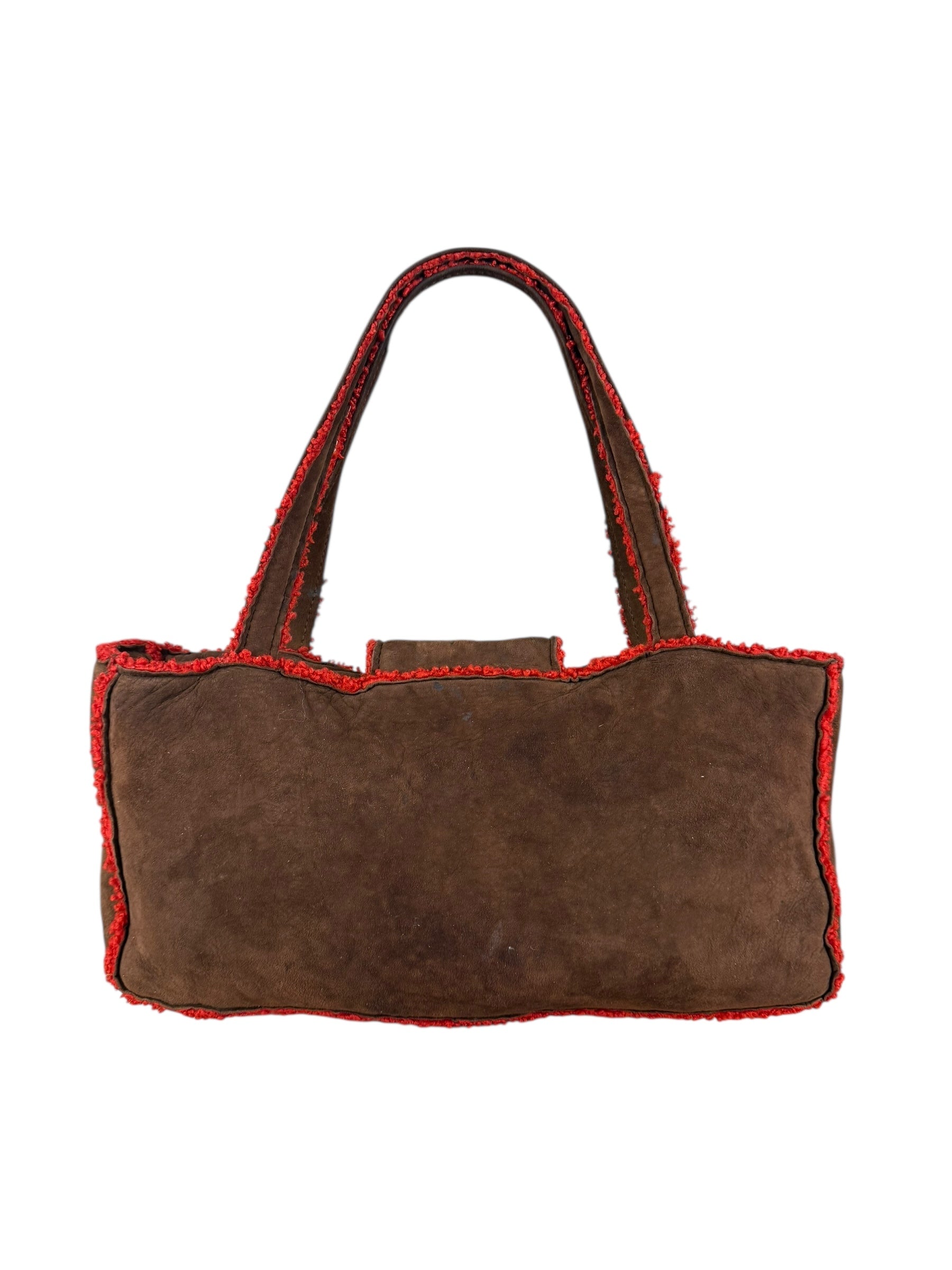 Chanel 1998 Coco Mark Brown Suede Handbag