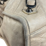 Balenciaga Vintage Almond Beige Leather Small City Two-Way Bag