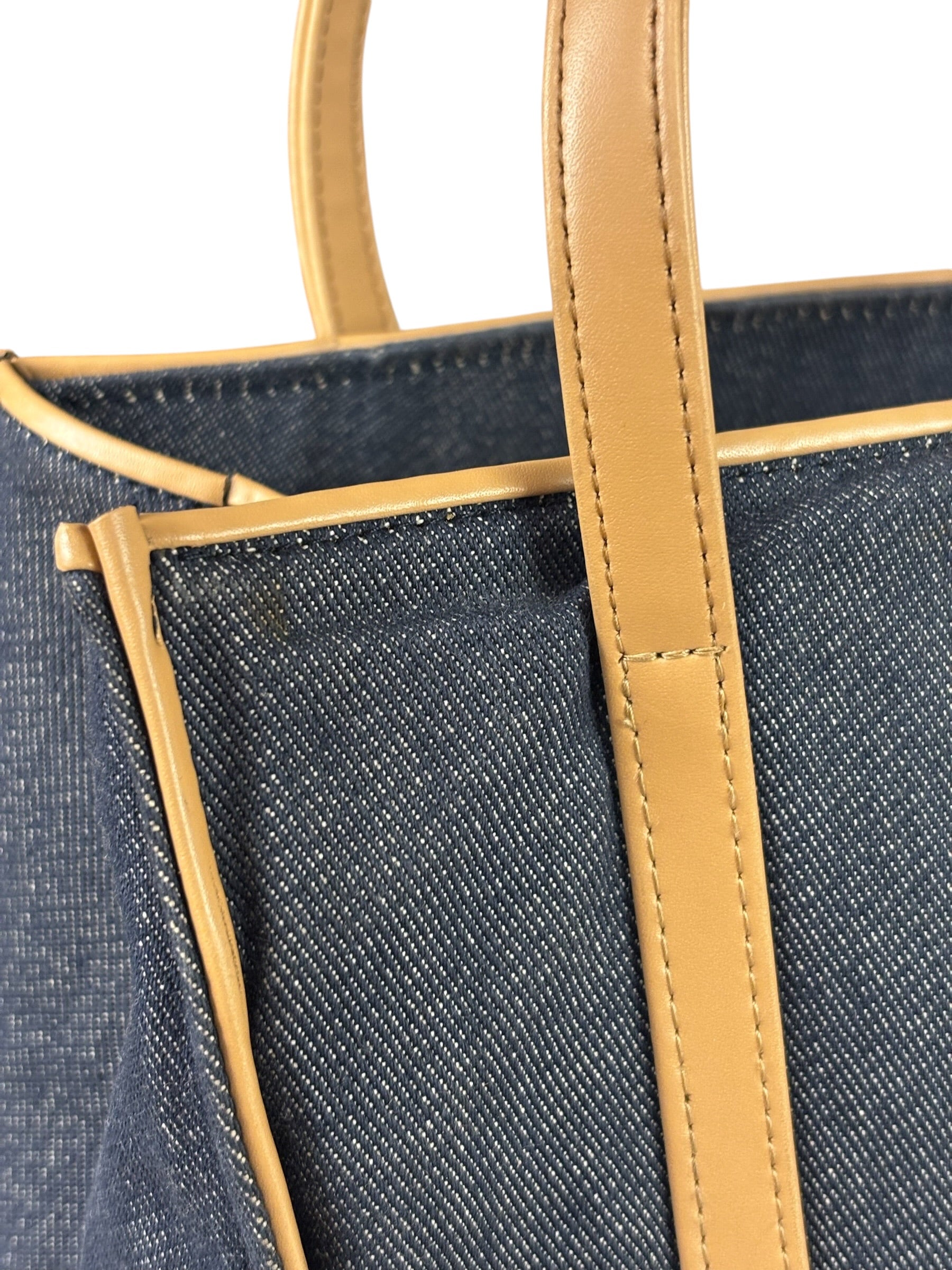 Christian Dior Beauty Parfums Denim/Leather Tote