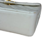 Chanel White Calfskin Square Mini Flap 1994