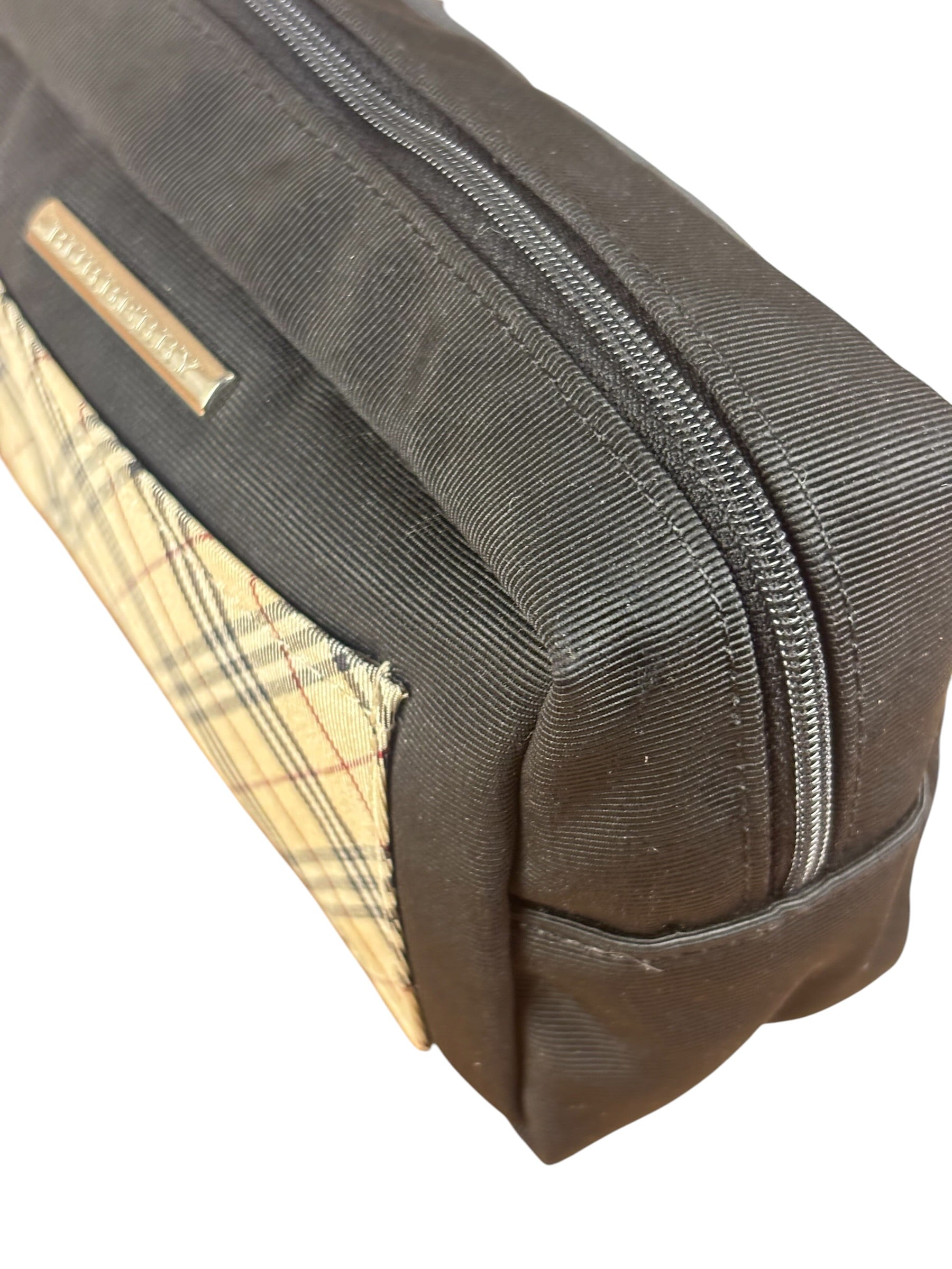 Burberry Vintage Black Nova Check Cosmetic Pouch