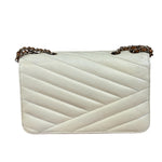 Chanel Beige Gabrielle Chevron Medal Flap 2011
