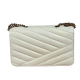 Chanel Beige Gabrielle Chevron Medal Flap 2011