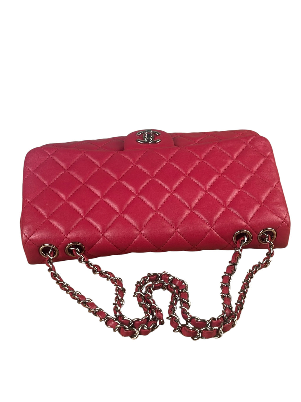 Chanel Coral Pink Quilted Lambskin Accordion Flap Bag 2014