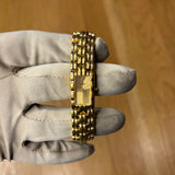 Fendi Gold Plated Rectangular Champagne Dial