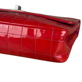 Chanel Red Patent Chocolate Bar Chain Flap Bag 2000