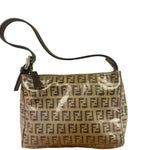 Fendi Vintage Beige PVC Zucca Pochette
